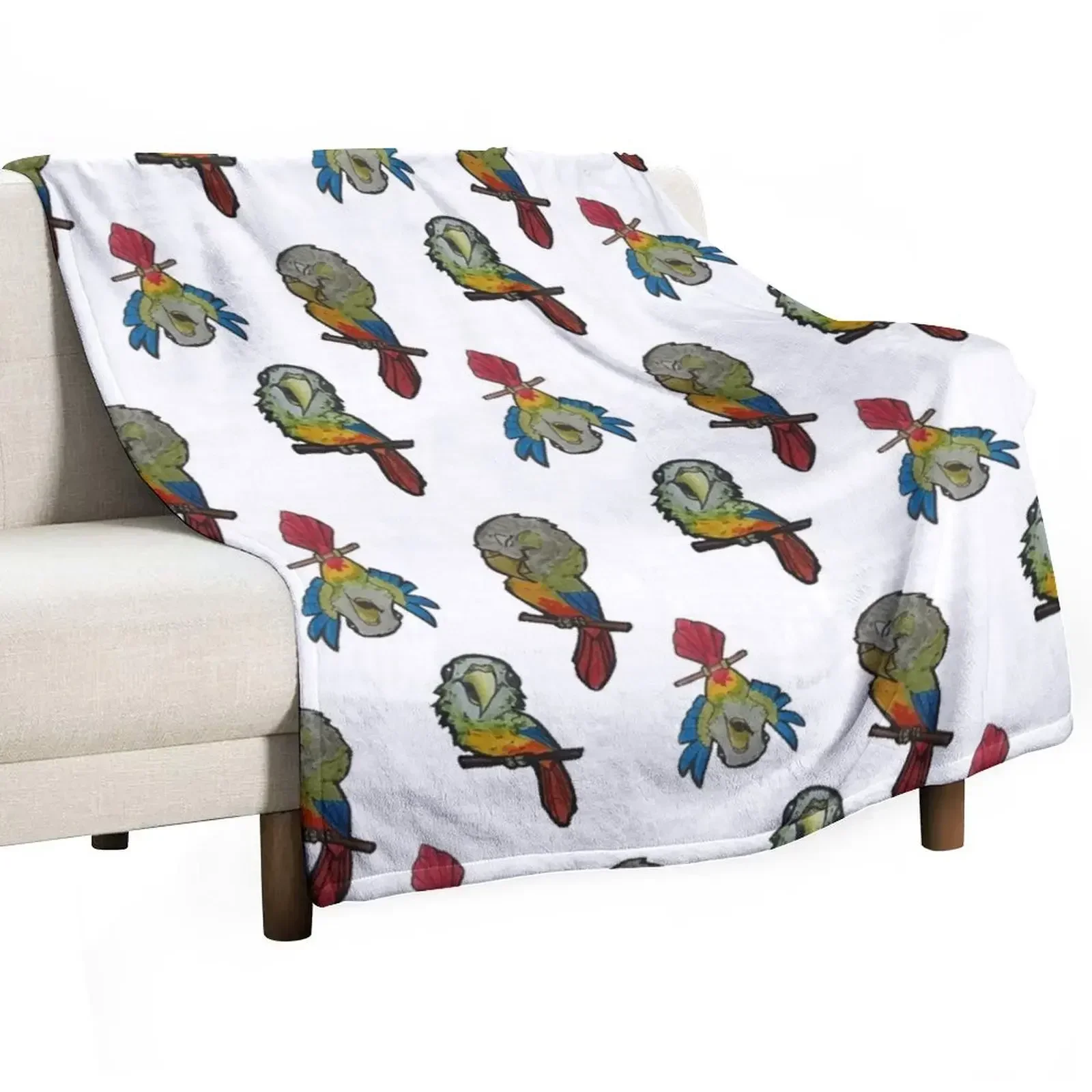 Pineapple green cheek conure collection Throw Blanket Comforter Blankets For Baby Blankets