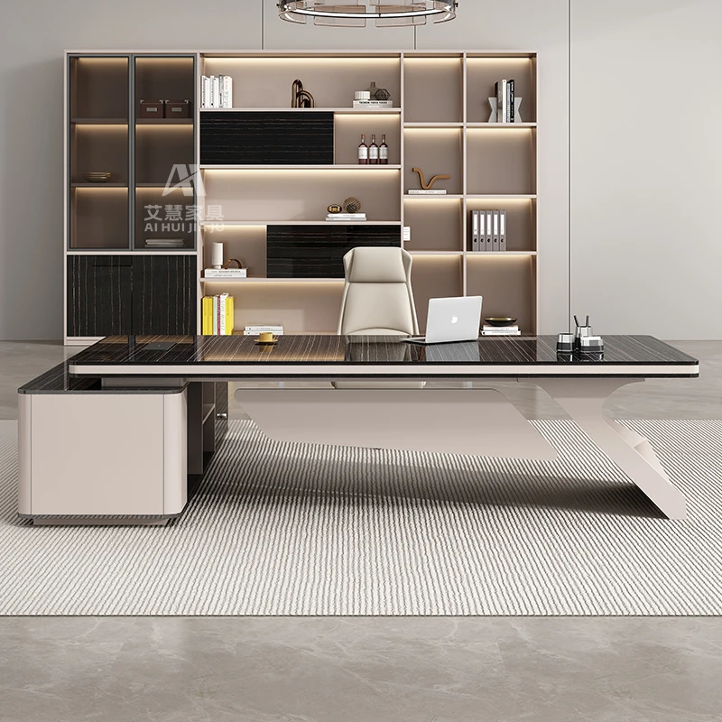 Minimalist Aesthetic Office Desk Reception Conference Luxury Multifunctional Office Desk Storage Modern Biurko Hotel Furniture