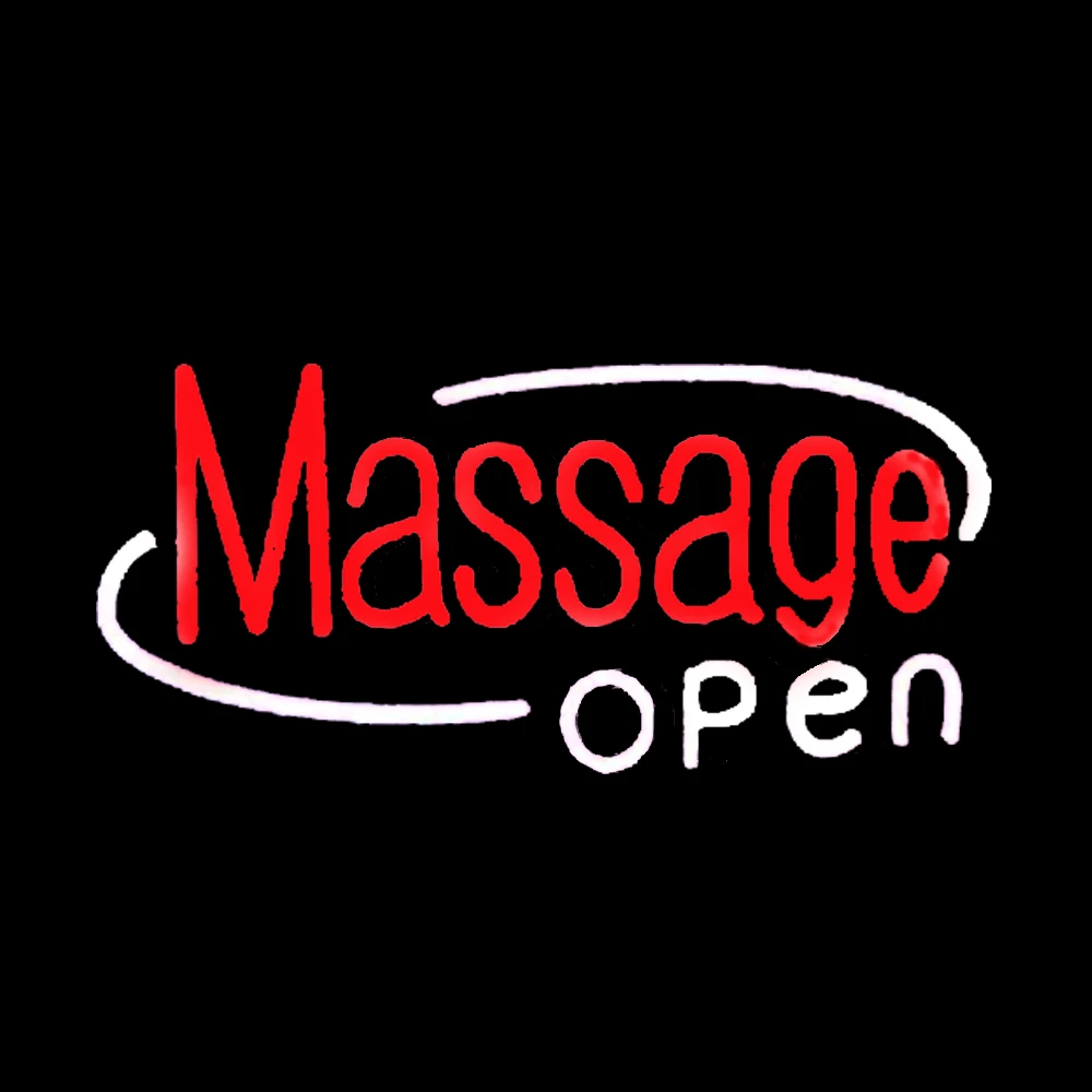 Massage Open Neon Sign Light Custom Handmade Real Glass Tube Advertise Store Room Decor Display Lamp On Wall Gift 17