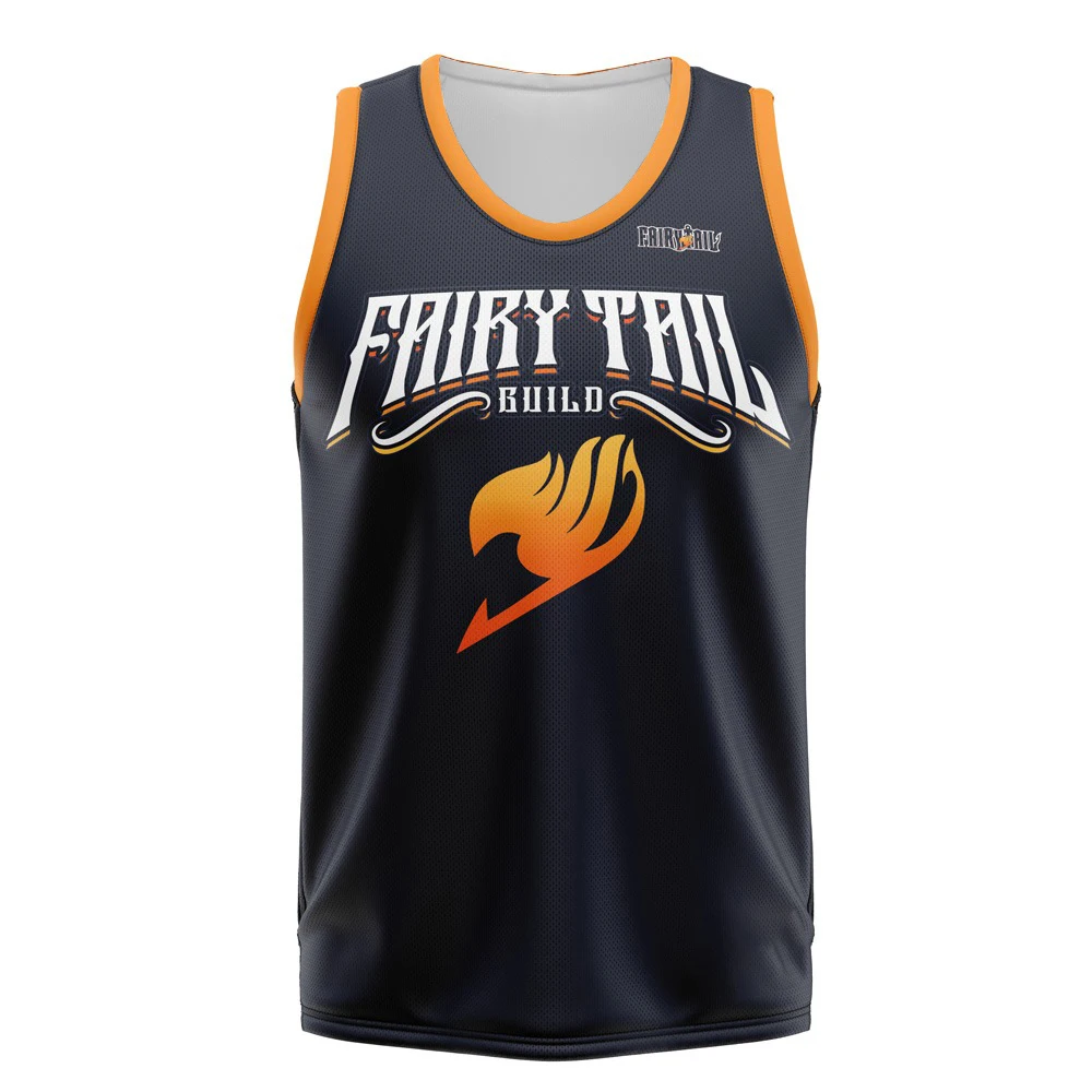 Bandai Fairy Tail Logo Basketball Team Jersey Natsu No.00 Anime Periphery Adult Kids Vest Summer Quick-dry Comfy Athleisure