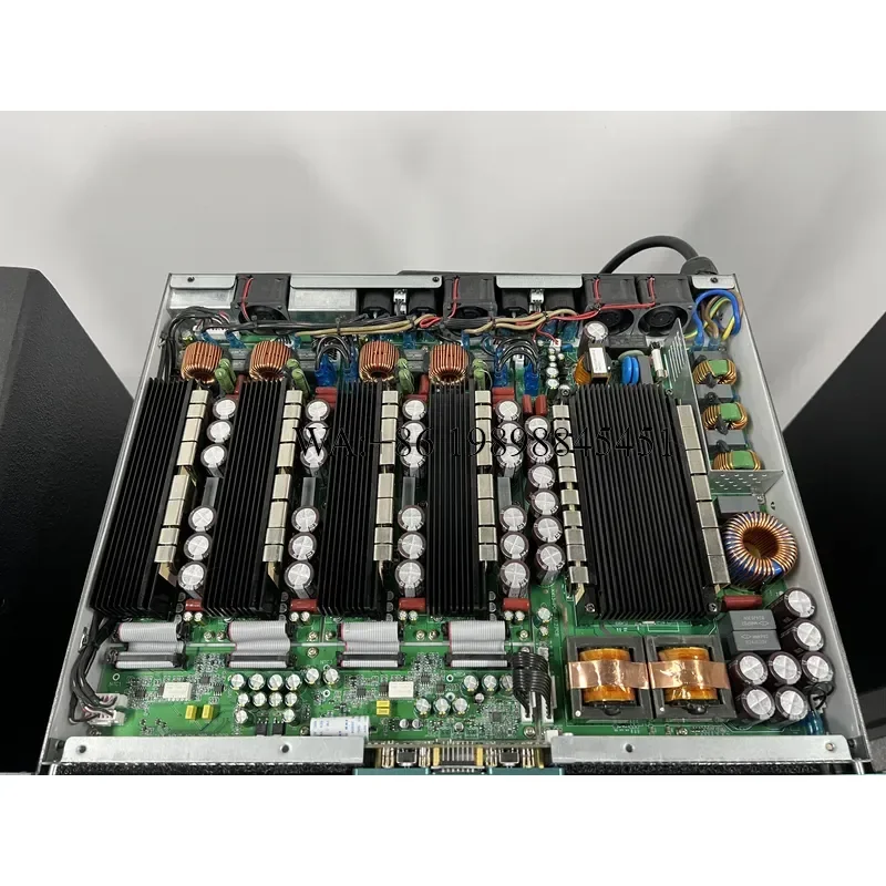 WMWMNU Class D Amplifier 4-Channel 4x1300W 1U Professional Power Amplifier Digital Stereo Amplifier Subwoofer for Audio Sound