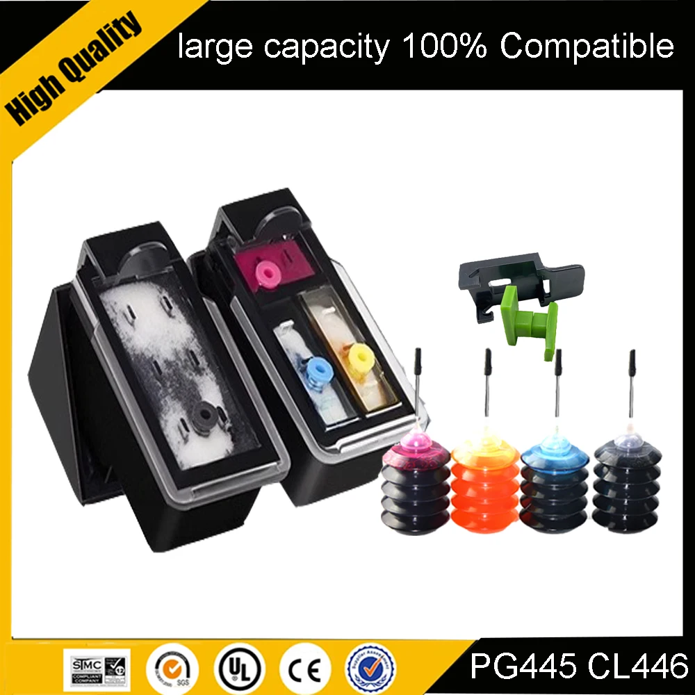 

Compatible Refill Ink Cartridge PG 445 CL 446 XL PG-445 PG445 CL446 For Canon Pixma MG2440, MG2540, MG2540S, MG2545S, Printer