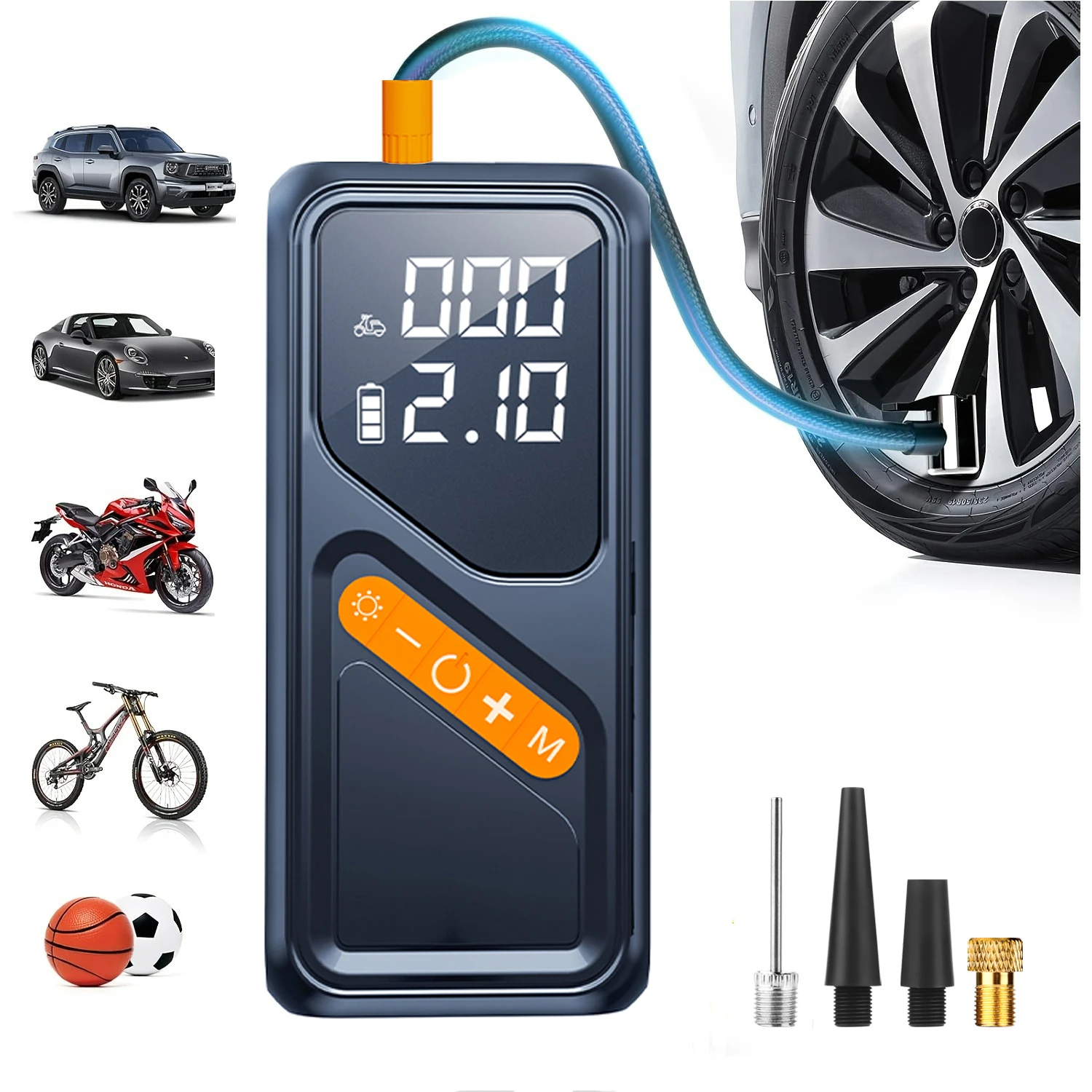 

Electric Tire Inflator Portable Air Compressor Car Air Pump Cordless Tire Inflator Pump Air Pump Car Motorcycle Bicycle Ball