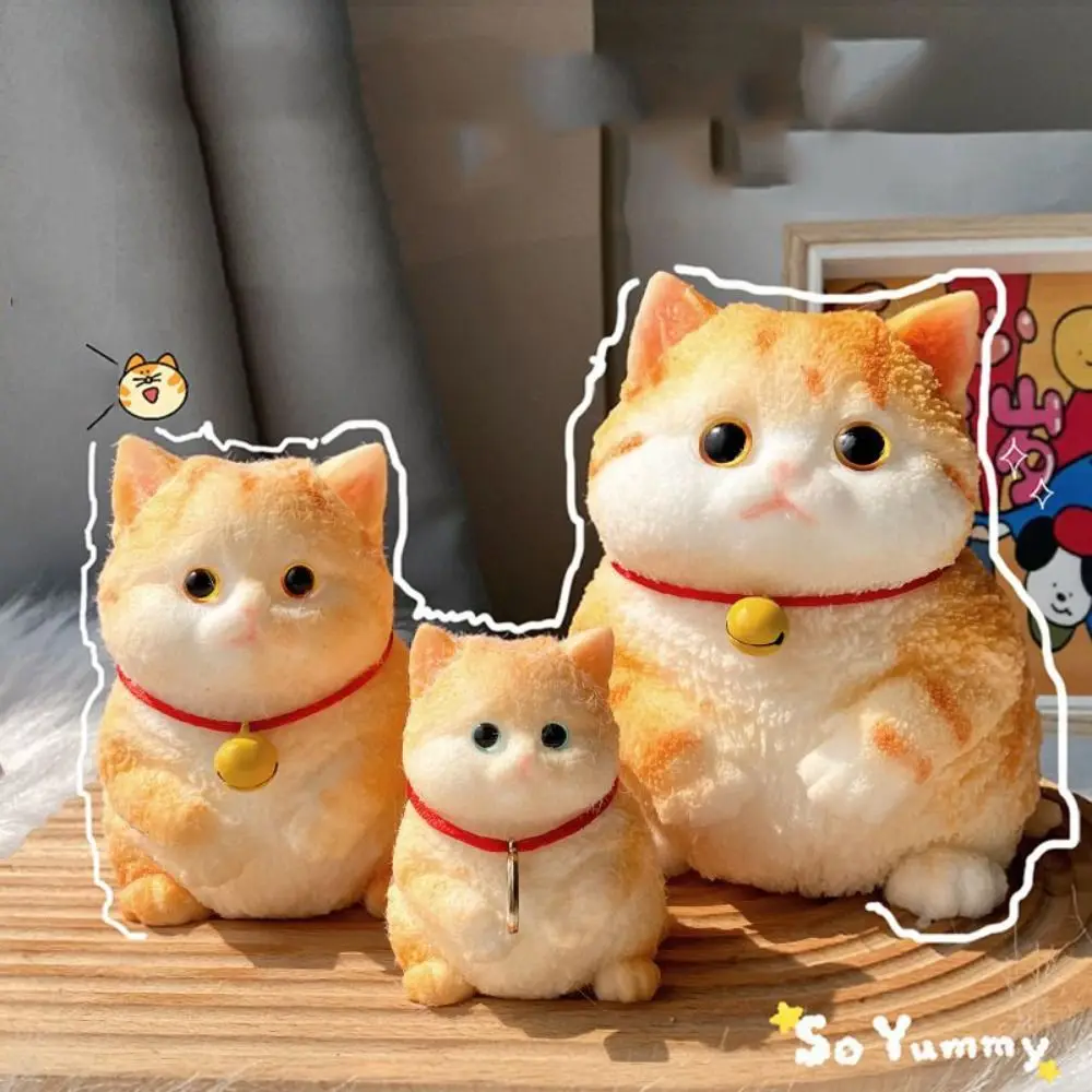 Slow Rebound Big Cat Doll Squeeze Toy Cartoon Colorful Simulation Cat Squeeze Toys Animal Mini Cat Fidget Toy Mini Ornaments