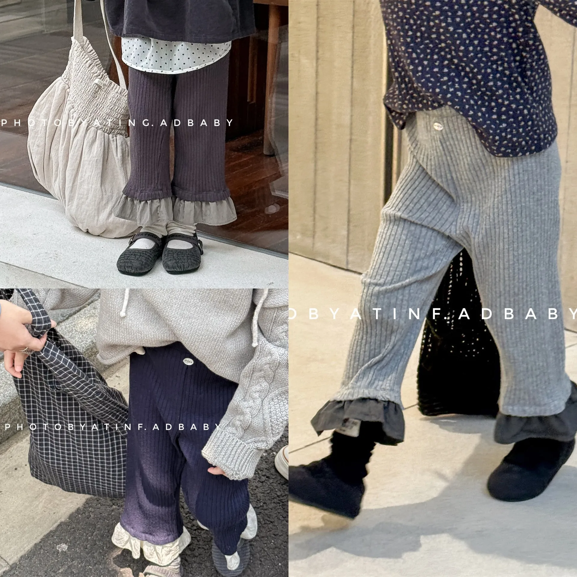 

2025 Autumn Children's Clothing New Girls' Autumn Lace Leggings Flared Pants Children's Pants