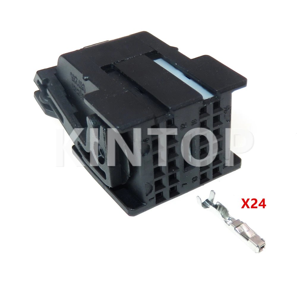 1 Set 24 Pins AC Assembly Auto Plastic Housing Connector with Wires Car Low Current Power Cable Socket 967285-1