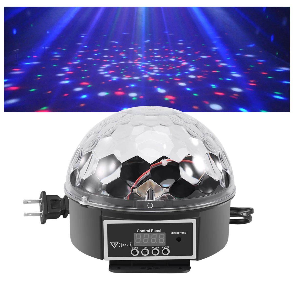 Luz LED RGB con efecto de bola mágica de cristal, luz DMX para discoteca, Dj, escenario, KTV, Club, Pub, Bar, espectáculo de boda, activada por voz