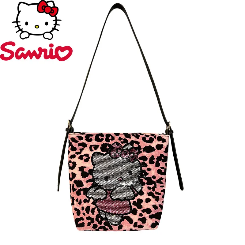 

Hellokitty New Women's Handbag Fashion High Quality Diamond Shoulder Bag Cartoon Cute Multifunctional Mobile Phone Storage Bag