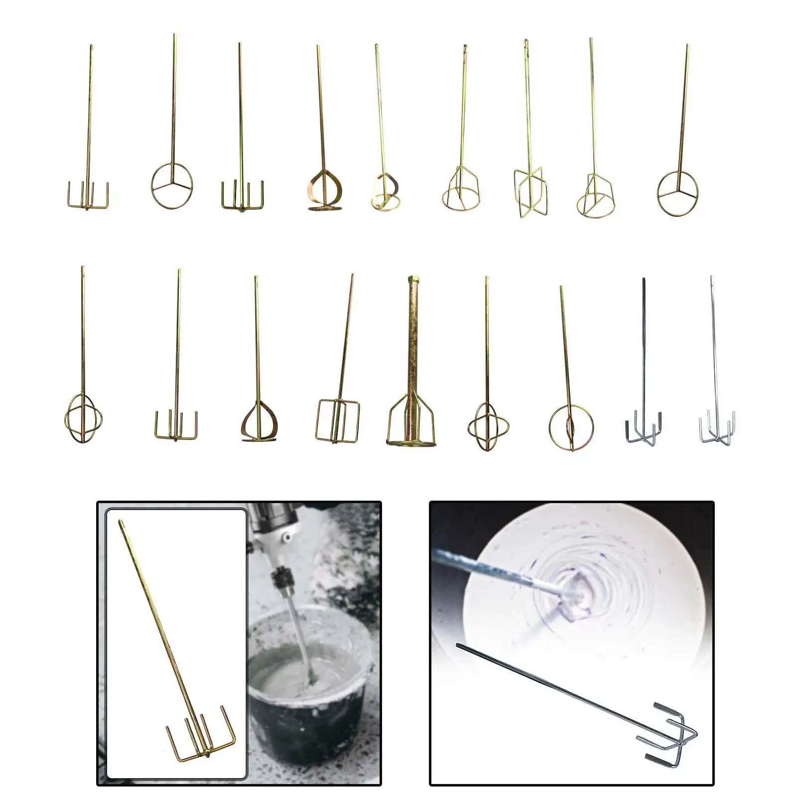 Paint Mixing Rod Drill Attachment Sturdy Mixing Stick Long Tool Stirring Stirring Mixing Paddle for Liquids Paint Grout Concrete