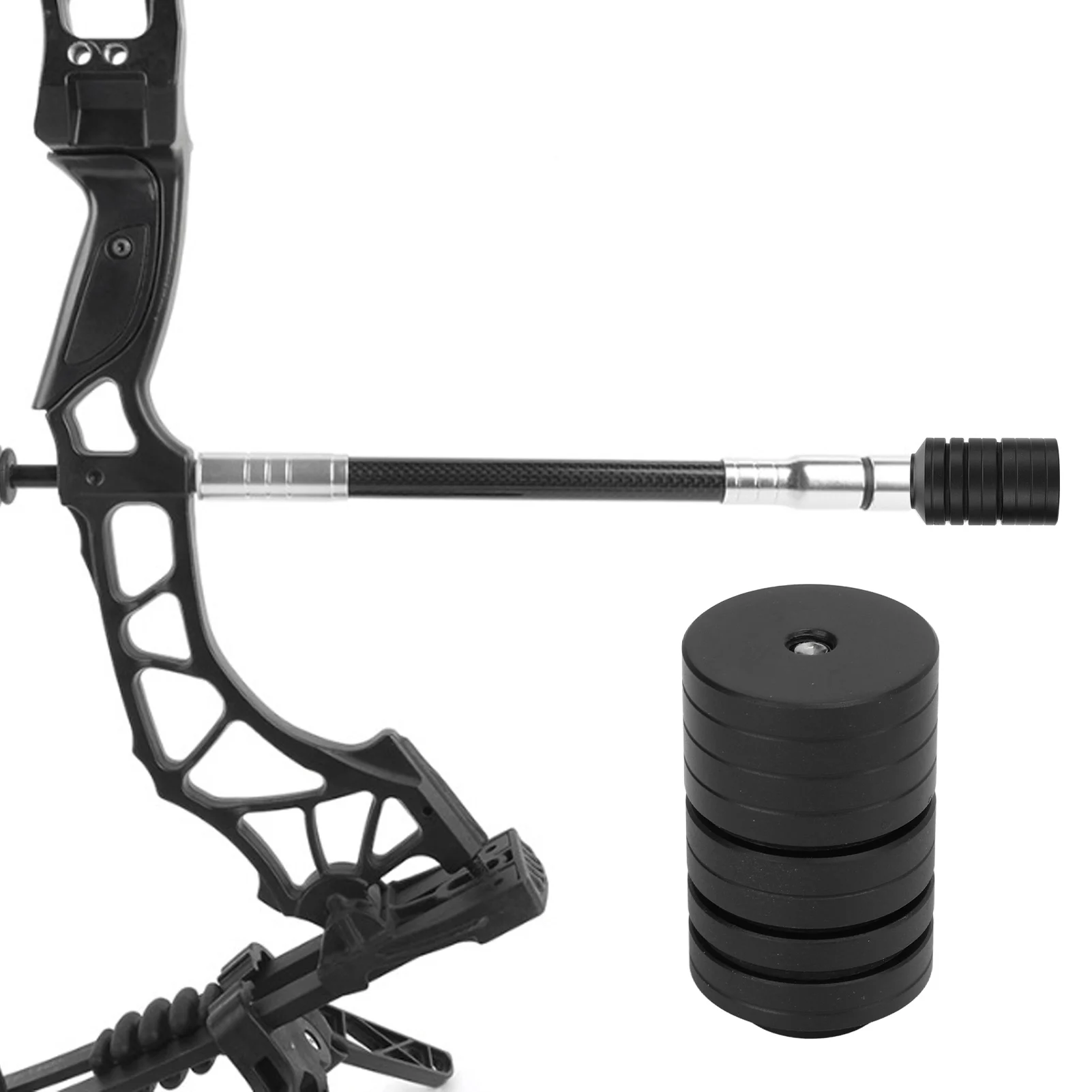 Compound Bow Stabilizer Weight  Improved Shooting Accuracy Bow Balance  Weight Aluminum Alloy Shockproof for Hunting