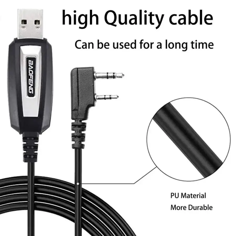 Walkie Talkie Programing Cable For Baofeng, Quansheng, Retevis, Kenwood Two-way Radio