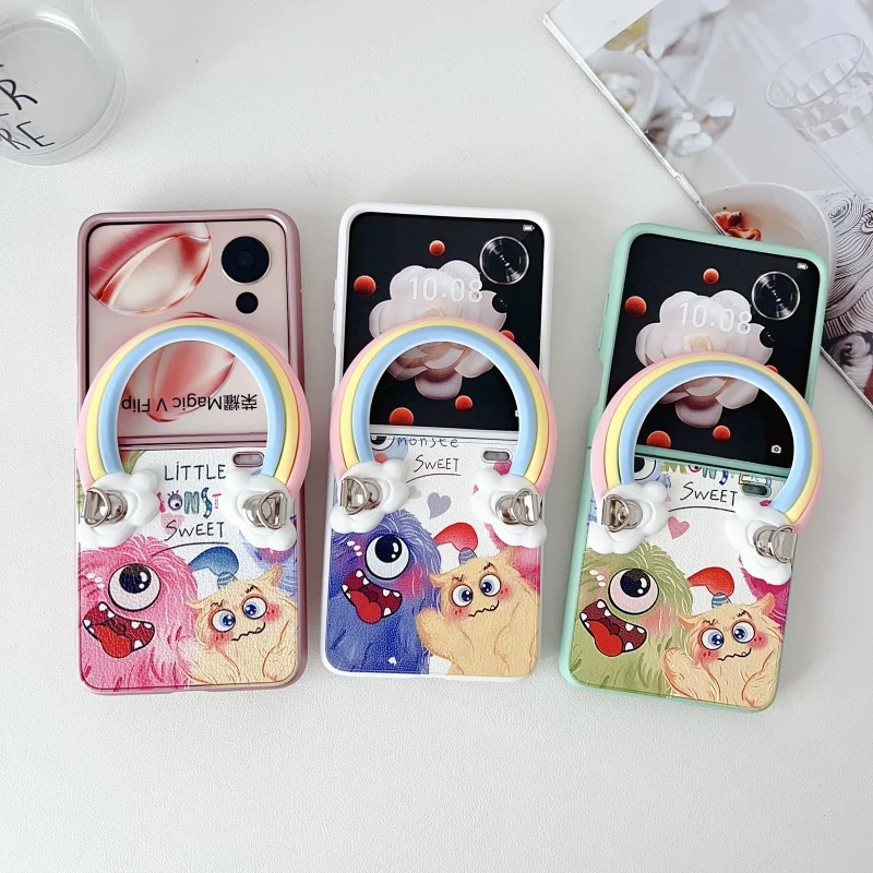

Phone Case for HONOR V FLIP Monster Patterned Phone Case HONOR V FLIP Fashion Bracelet Phone Case