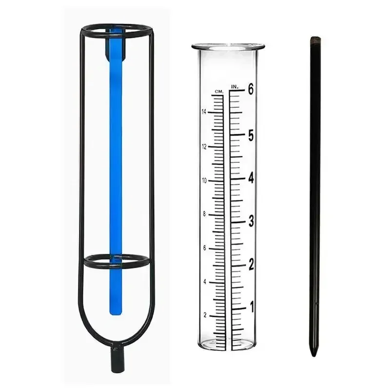 Gauge Precipitation Inch Gauge Meter Rainfall Outdoor Garden Rain 7 Precipitation For Yard Clear Tube Tools Glass 1pc Measuring