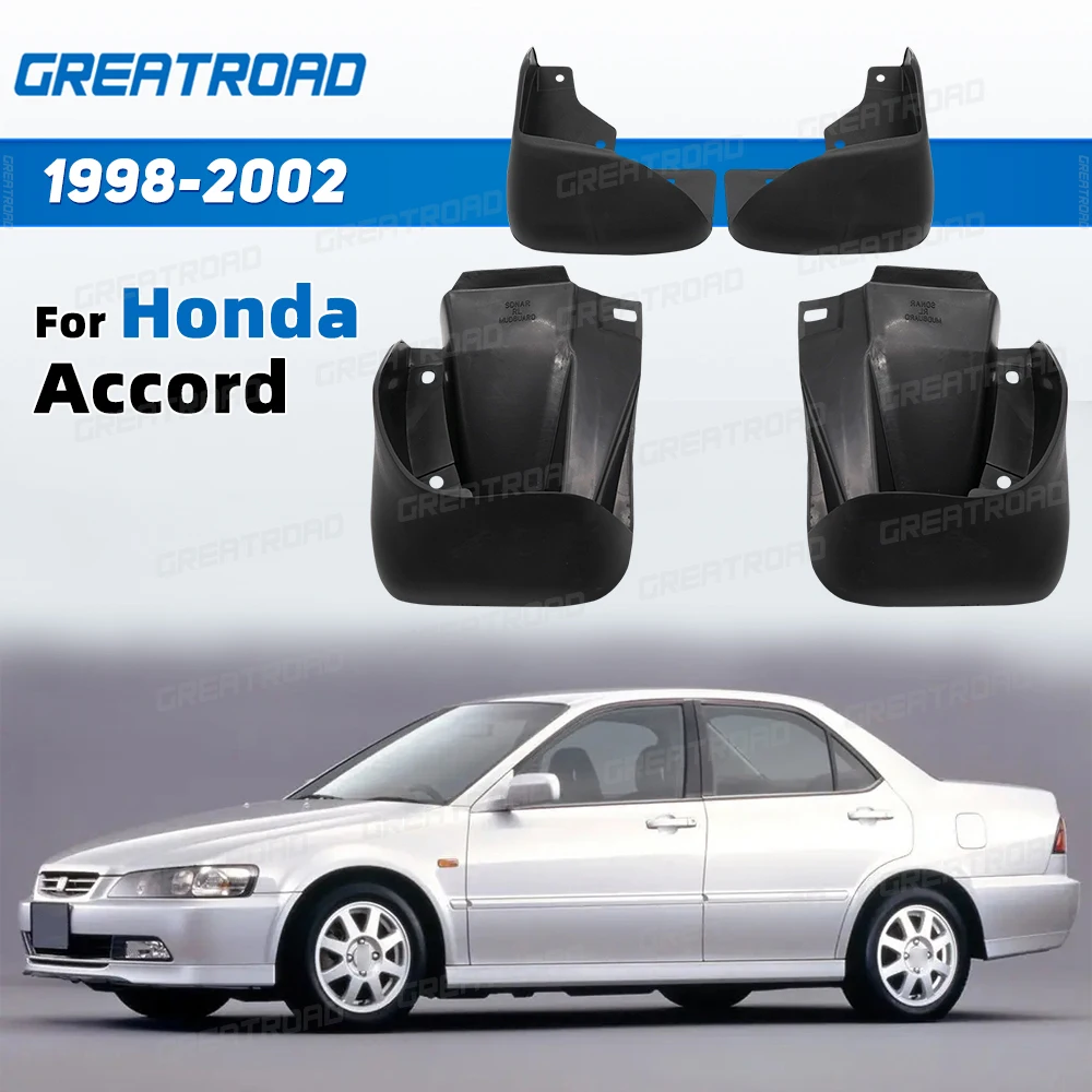 

4Pcs Splash Guard Set For Honda Accord 1998-2002 1999 2000 2001 Car Mud Flaps Fender Guards Easy Install Auto Accessories