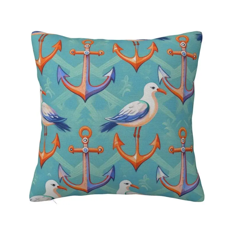 Custom Nautical Sailors Square Pillow Case Home Decorative 3D Double Side Print Cushion Cover for Sofa