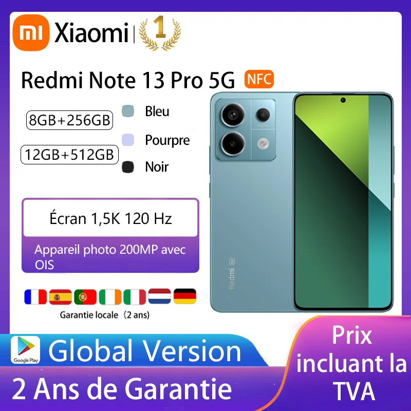 Xiaomi Redmi Note 13 Pro 5G smart phones, NFC,6.67 \