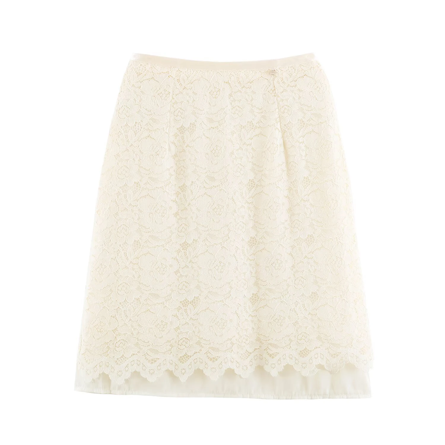 DEEABAE European and American style women's clothing new French style versatile lace elastic waist A-line skirt short skirt