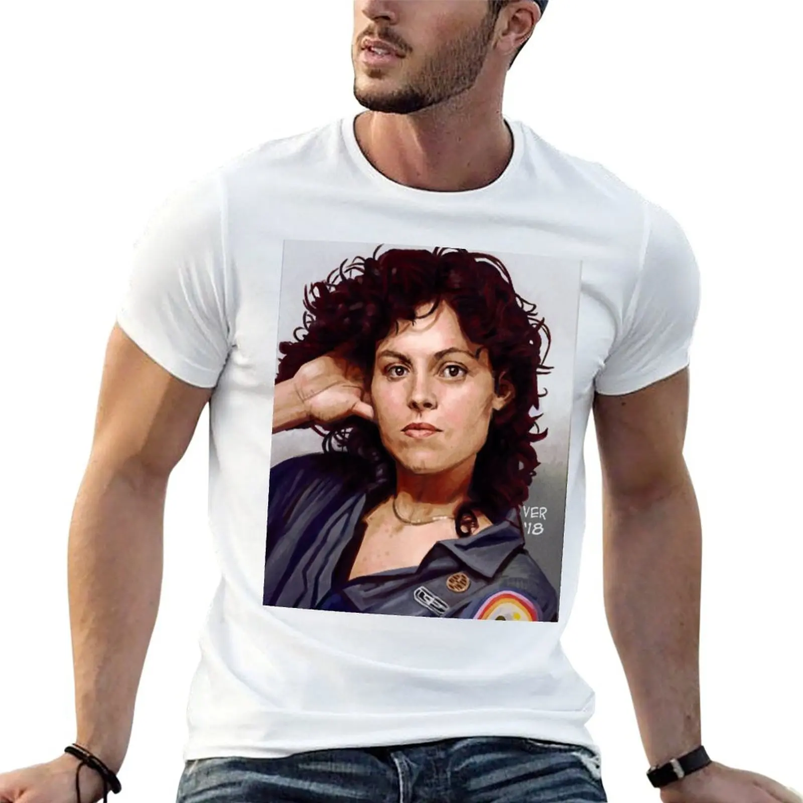 

Sigourney Weaver 79 T-Shirt t shirts for man pack white t shirts for man cotton soft T-Shirt