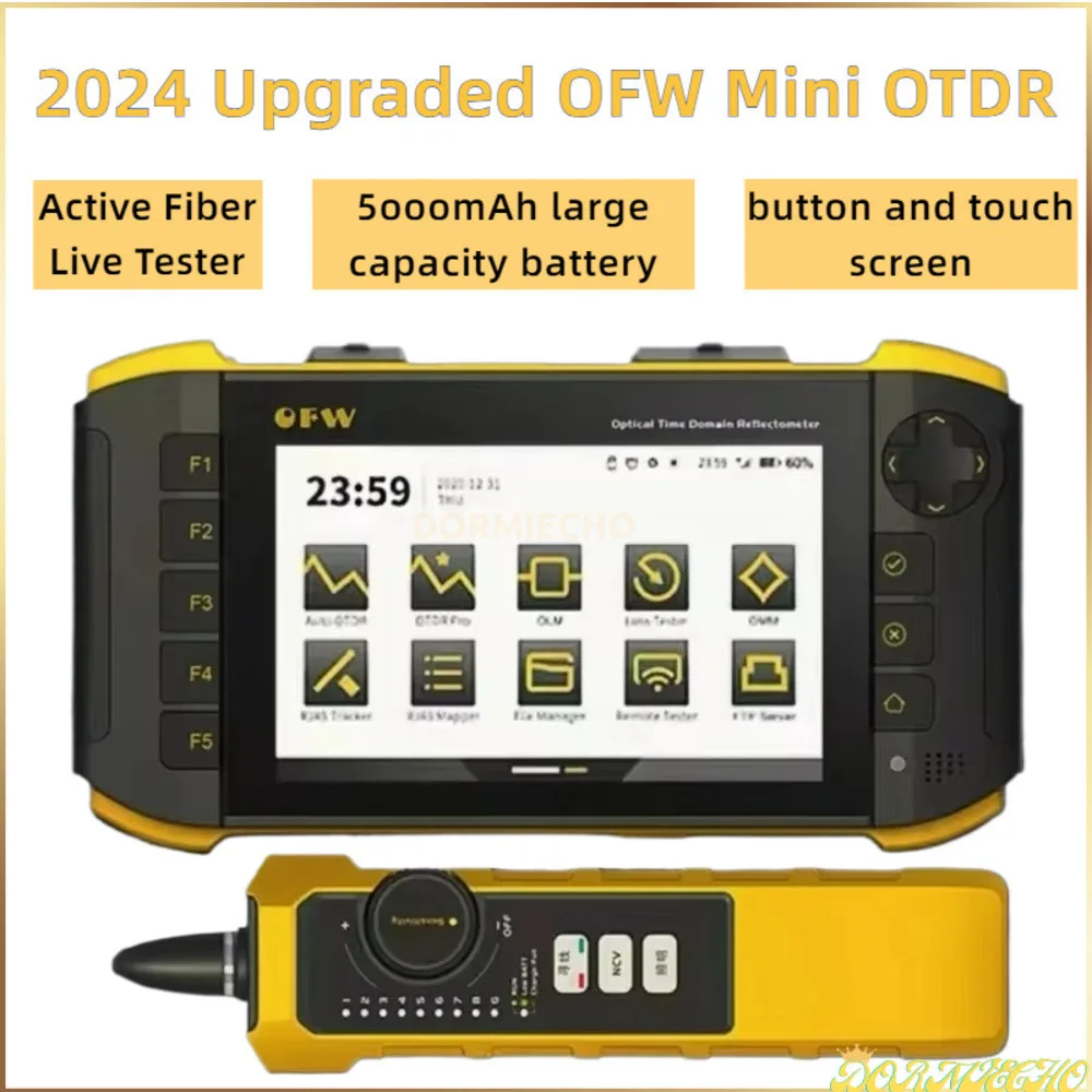 

OFW Mini OTDR 2024 Upgraded 1610nm 20db Active Fiber Live Tester Optic Reflector Optical Reflectometer Touch Screen OPM VFL Iola