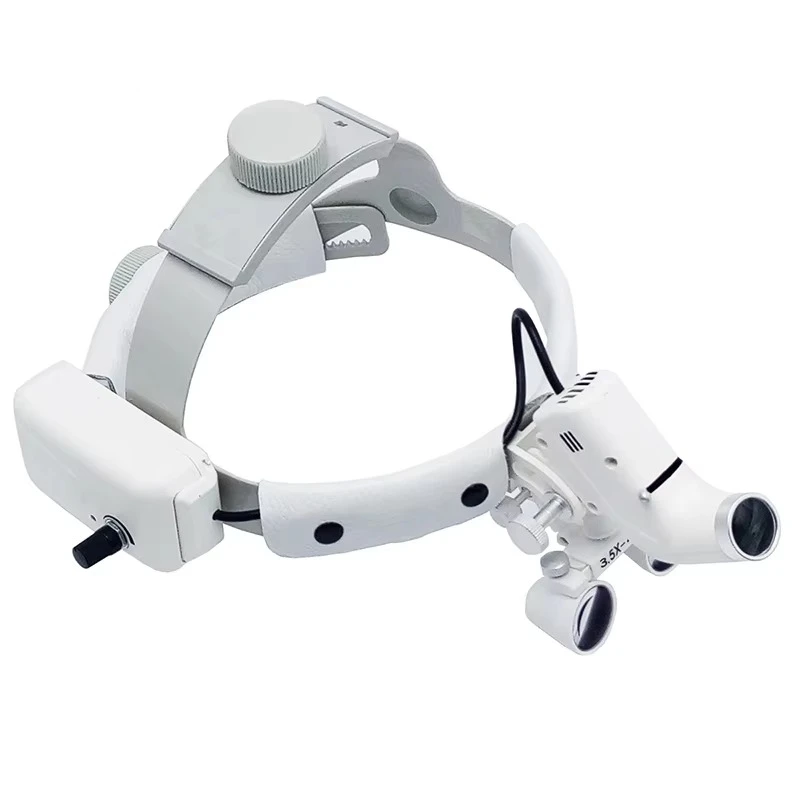 CE certified headband binocular loupe, built-in LED headlight for medical dental use