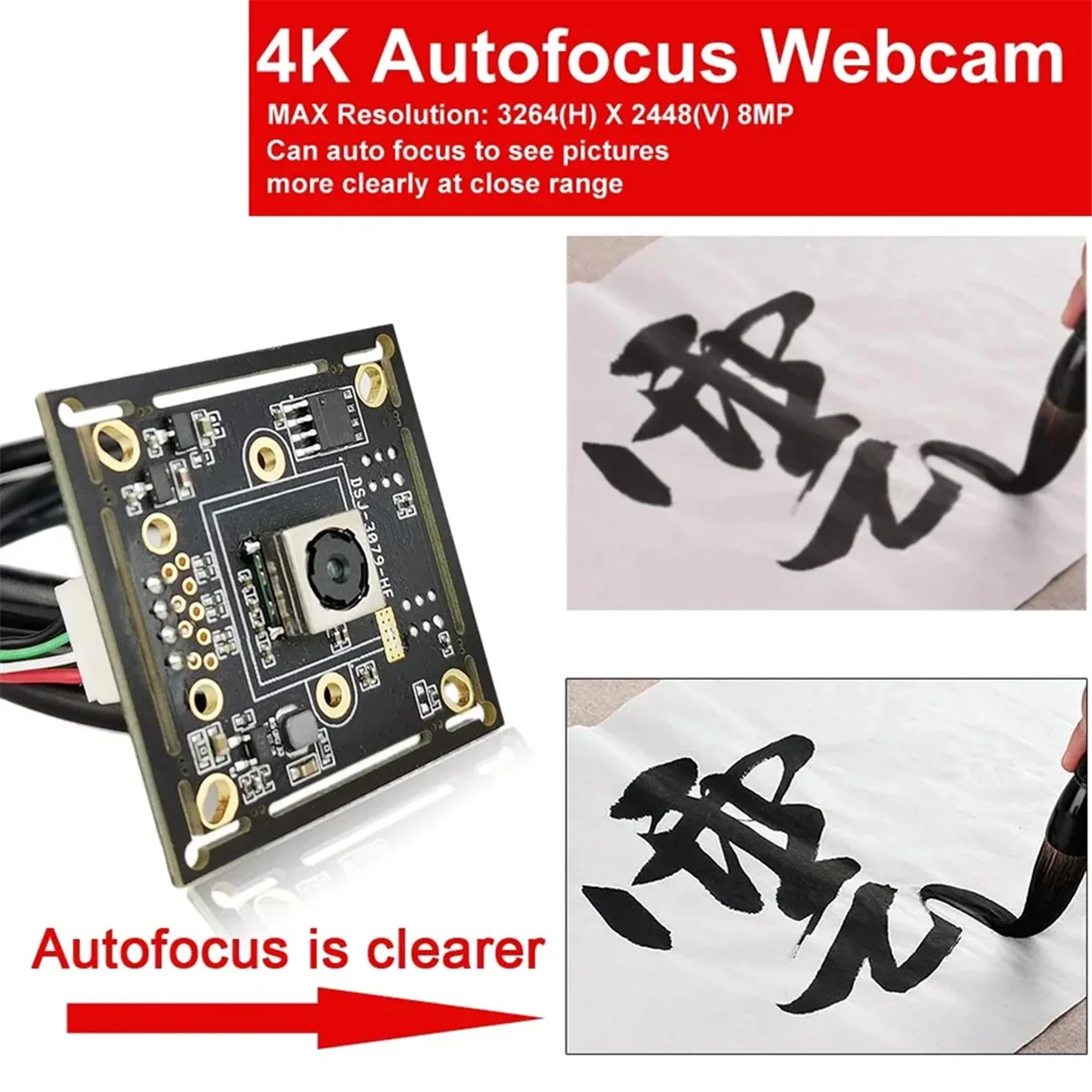 M86K وحدة كاميرا التركيز التلقائي 8MP CMOS IMX179 الاستشعار HD 4K 3264X 2448 Mjpeg Mini USB2.0 لوحة كاميرا ويب لينكس ،