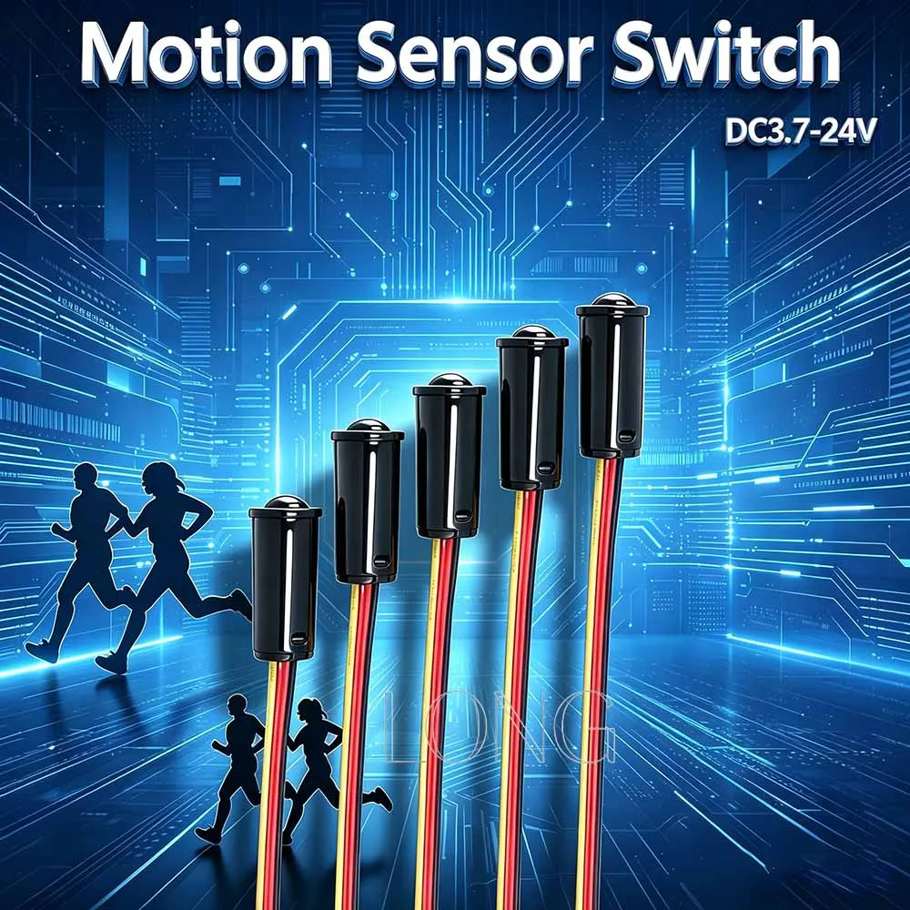 PIR Motion Sensor Switch DC5-24V 3A Human Body Infrared Induction Switch Hidden LED Sensor Switch for Wardrobe Cabinet Corridor
