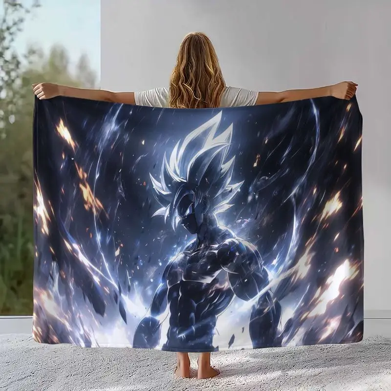 Goku D-Dragon Ball Anime Super Saiyan Flannel Throw Blanket,Cozy Warm Blanket for Bed,Sofa,Living Room,Picnic,Home Decor,Gift