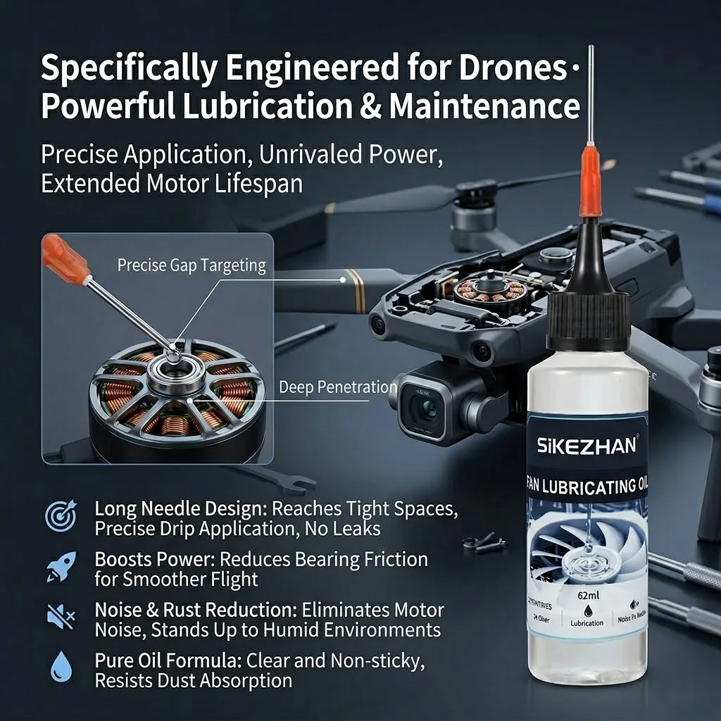 PC Fan Bearing Oil with Needle Oiler | Quiet Lubricant Cleaner for Sleeve & Ball Bearings | Extend Computer Fan Life