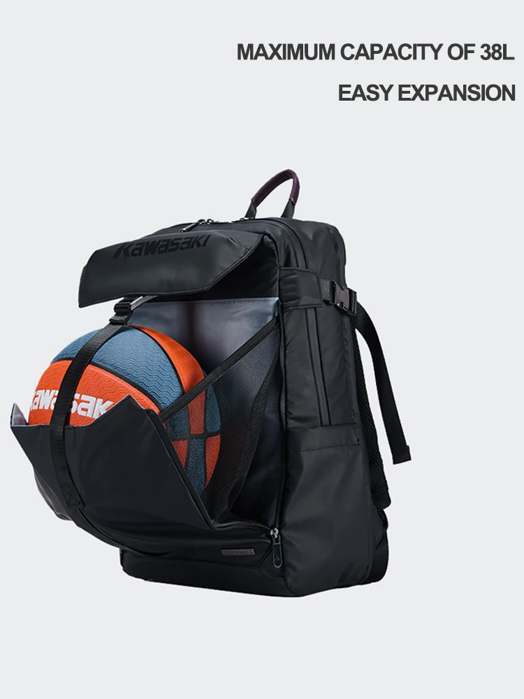 Kawasaki Multi Functional Outdoor Motorcycle Backpack Large Capacity Tennis Bag K2G00-B8233 Basketball Gym Bag