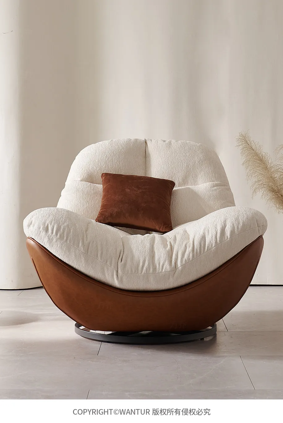 

Patented original design fabric sofa chair, home living room balcony modern high-end single sofa, lazy leisure chair