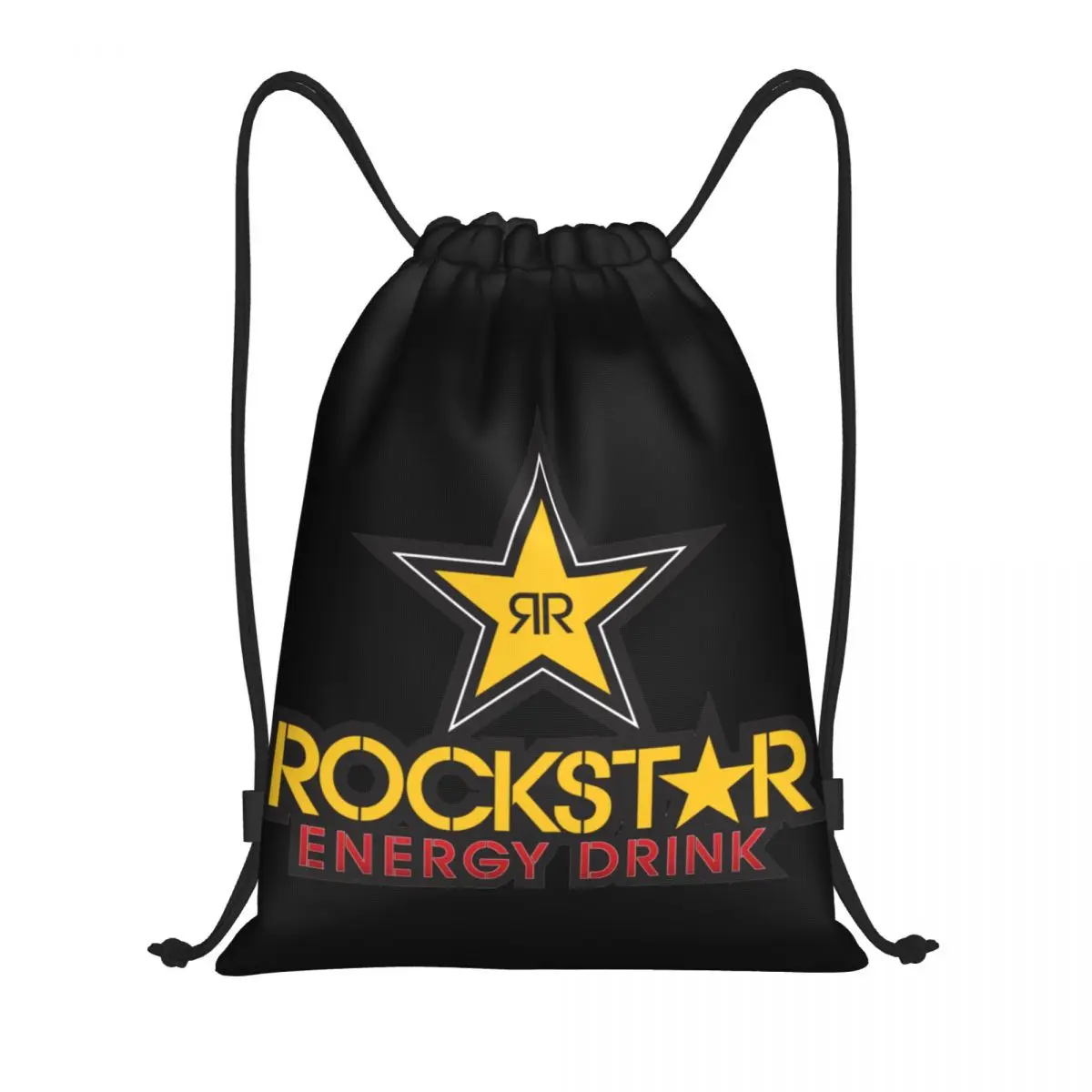 Energy Drink Rock Star Merchandise Portable Drawstring Bags Backpack Storage Bags Outdoor Sports Traveling Gym Yoga