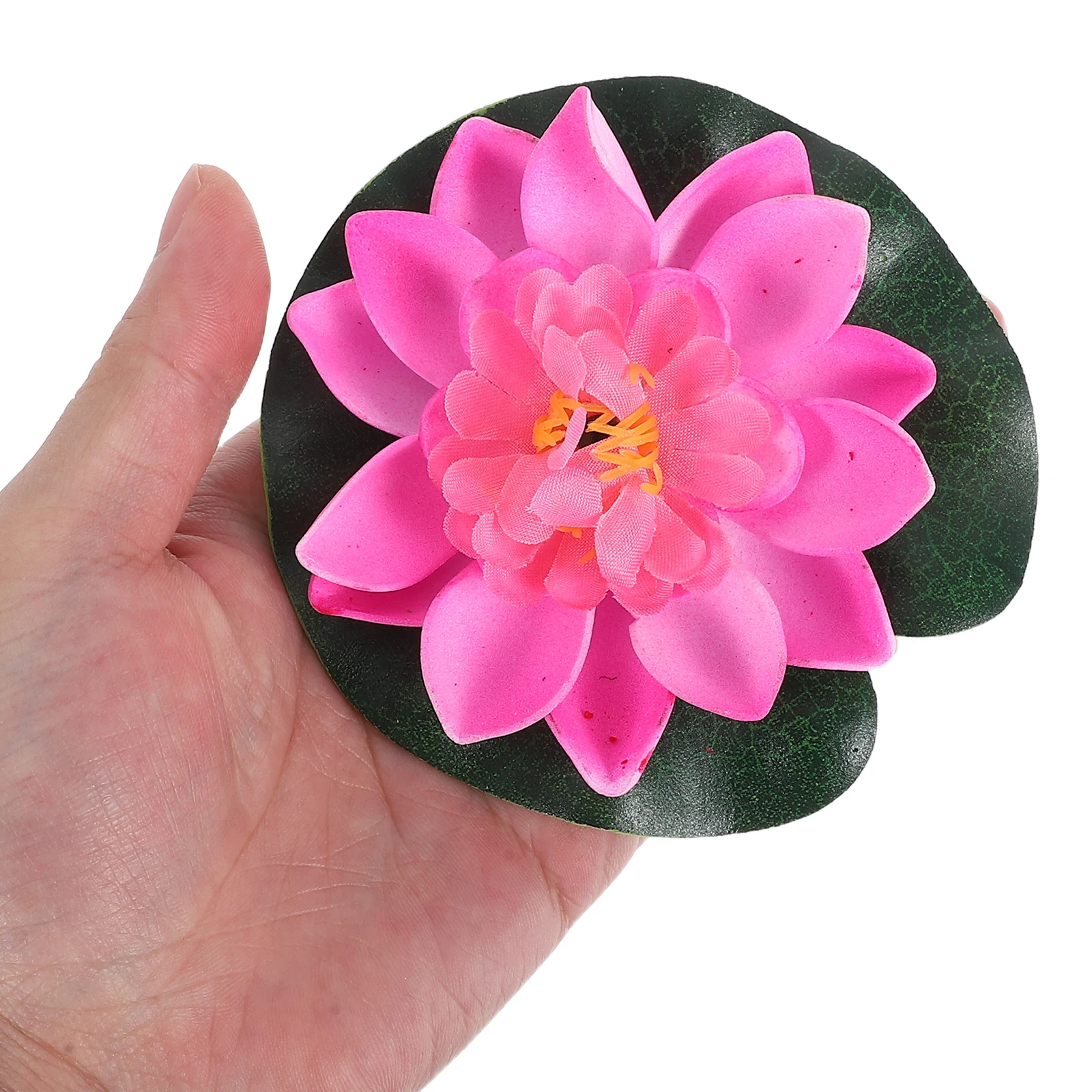 

4pcs Artificial Eva Realistic Water Lilies Pool Aquarium Decor Garden Pond Wedding Party Home Use Fake Plants For Indoor Outdoor
