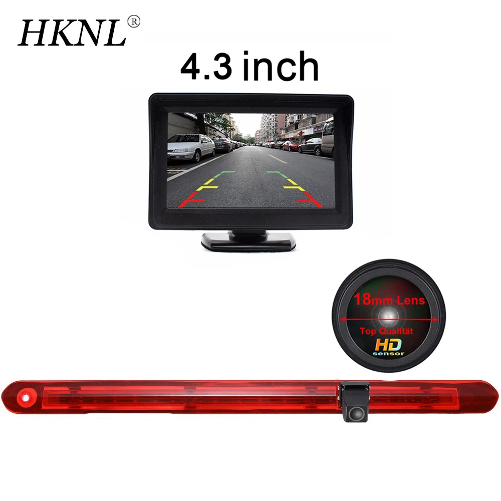 HKNL HD lens CCD Car Backup Camera With 4.3