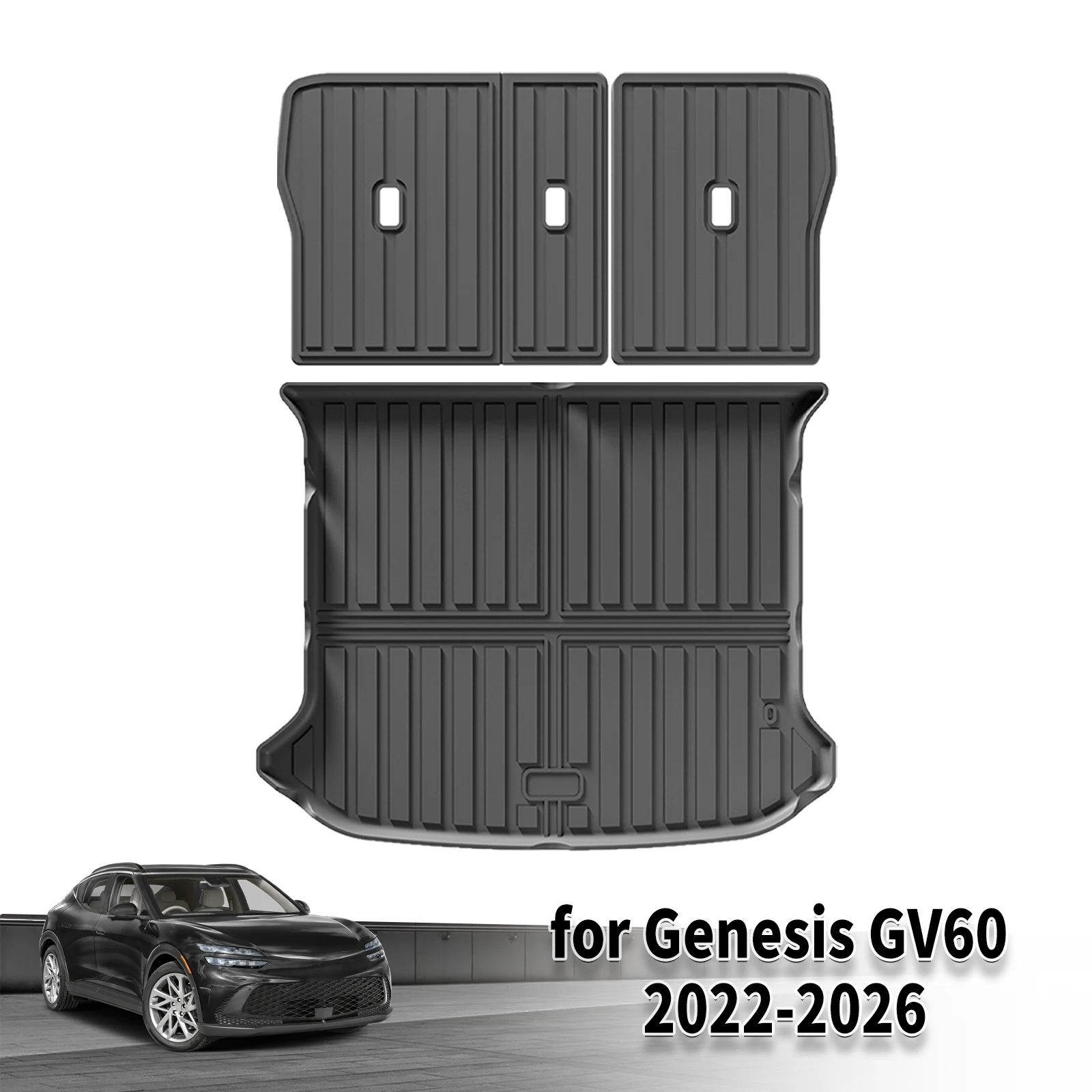 for Genesis GV60 2022-2026 LHD High Quality TPE Car Floor Mats & Trunk Mat Protector, Waterproof, Easy Clean Car Accessories
