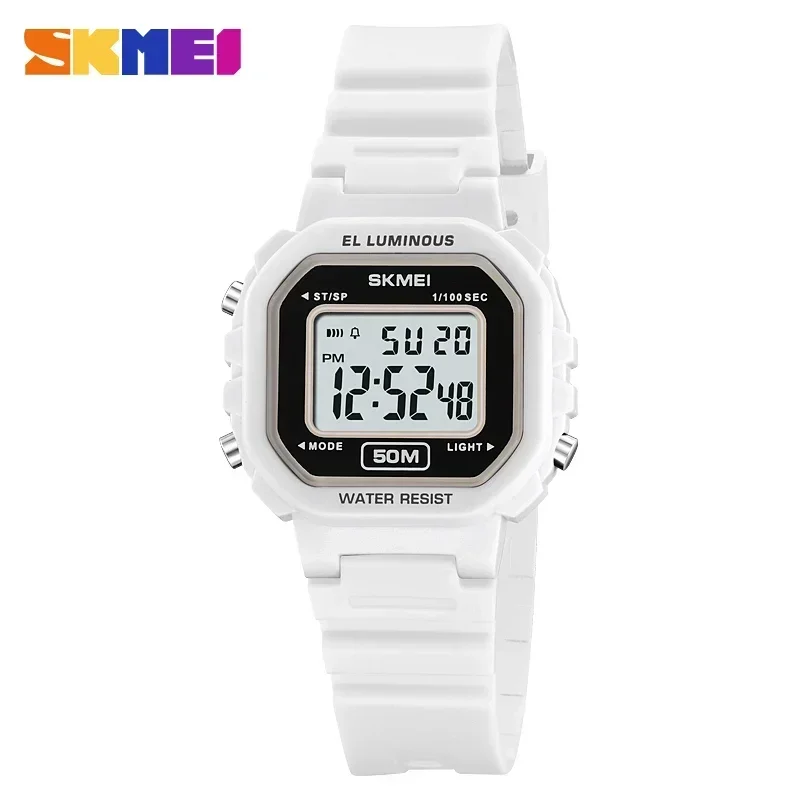 SKMEI 2326 Luxury Waterproof Sports Countdown LED Display Digital Watch for Women Shockproof Womens Wristwatches Reloj Mujer