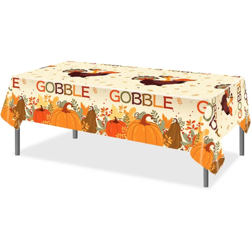 3 funny Thanksgiving tablecloths for autumn harvest Türkiye maple leaf party 60X120IN