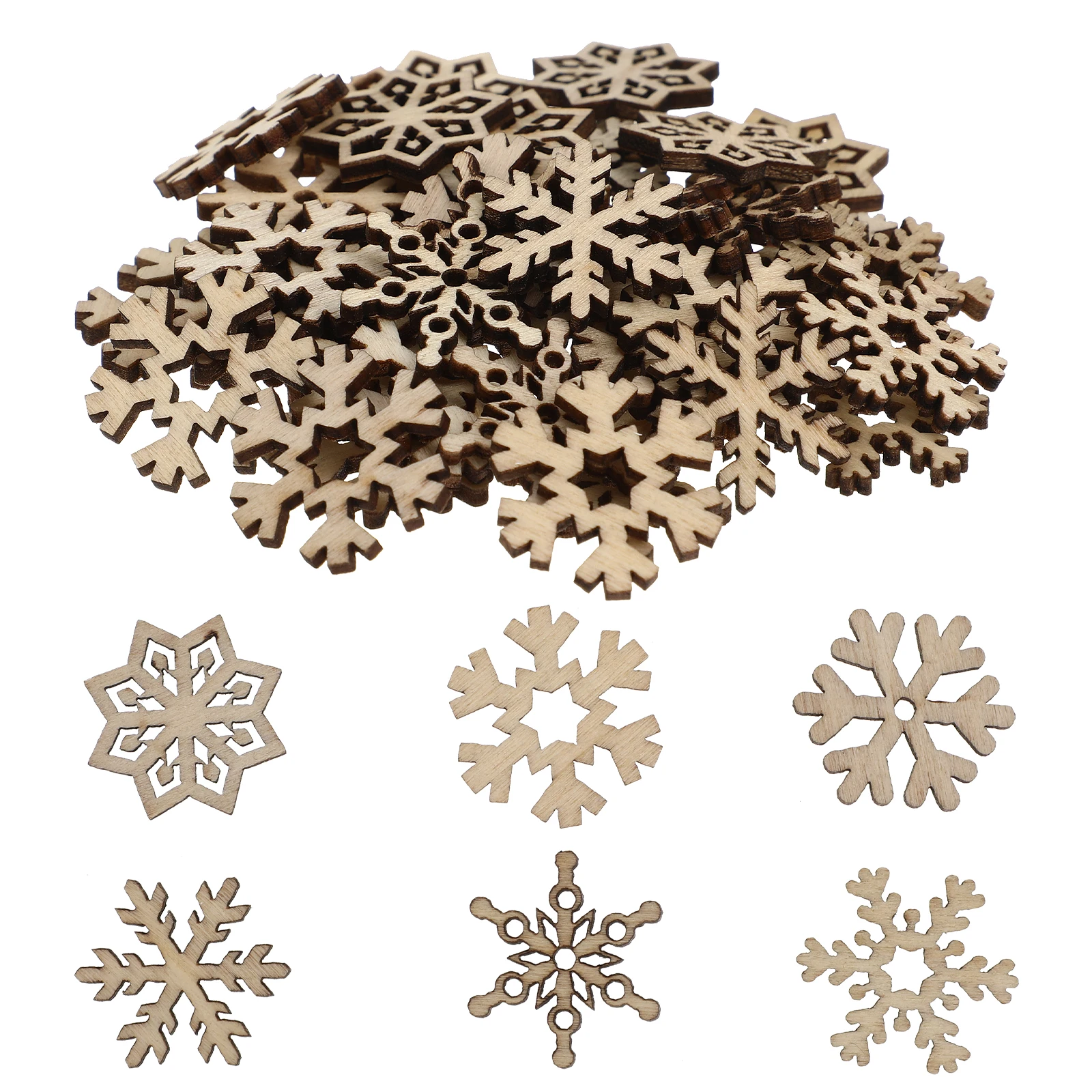 50 pçs flocos de neve padrão p - Christmas Craft Embellishment avaliação e preço
