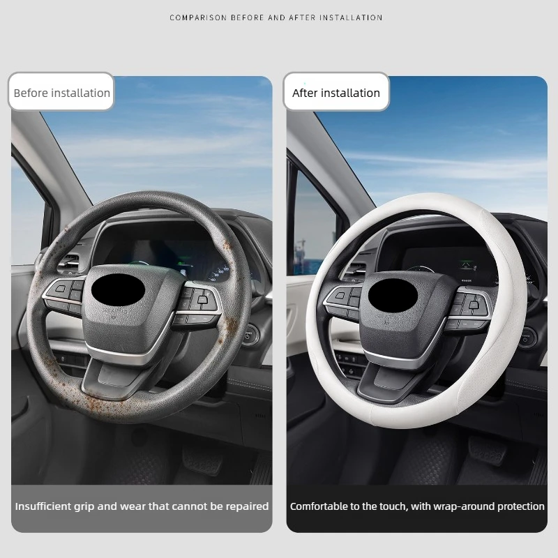 For Toyota Sienna/Granvia: Silicone Steering Wheel Cover - Anti-Slip & Sweat Absorbent No Tools Interior Trim Components