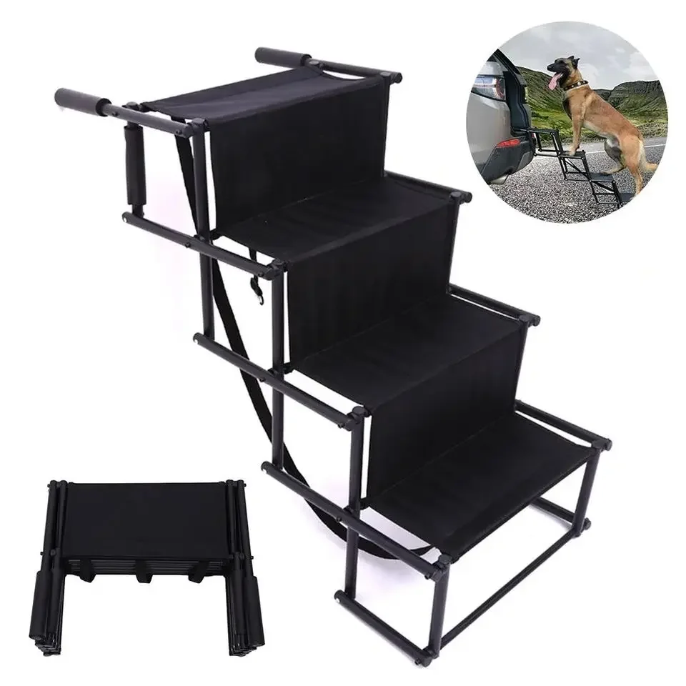 Rampa plegable para perros y gatos, escalera portátil para exteriores, diseño ajustable, capacidad de rodamiento fuerte, Coche