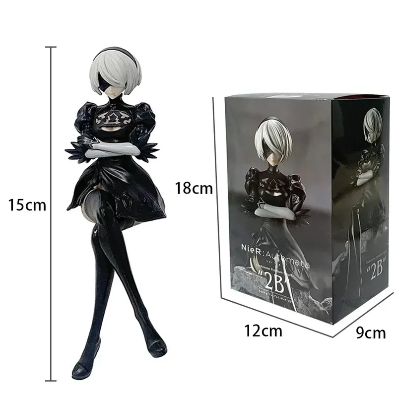 15cm Nier:Automata Figurine Pvc Material Game Character Figurine Model Car Animation Anime Decorations Desktop Ornament Toy Gift