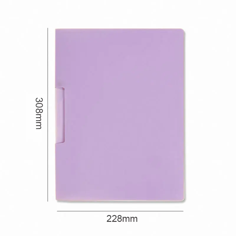 5pcs 보라색 그라디언트 A4 폴더 회전 측면 열기 pp 폴더 파일 폴더 학생 특별 시험지 저장 폴더