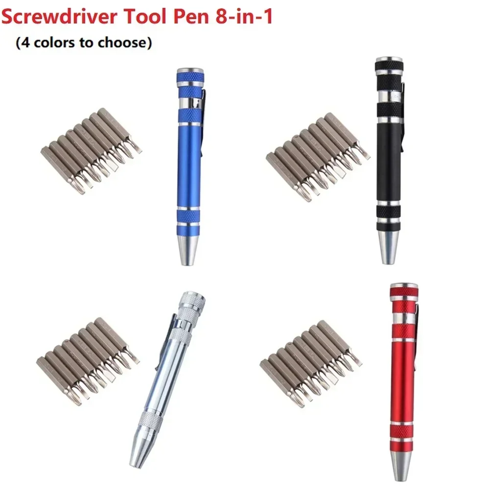 Hot Sale Newest Useful Practical Screwdriver Pen Tool Multi-Function Repair Tool With 8pcs Screwdriver Bits 8-In-1