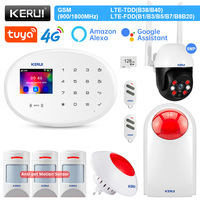 KERUI Tuya Smart W204 4G WIFI Alarm System Kit Home Alarm Kit Work With Alexa Security With Siren Motion Detector Door Sensor