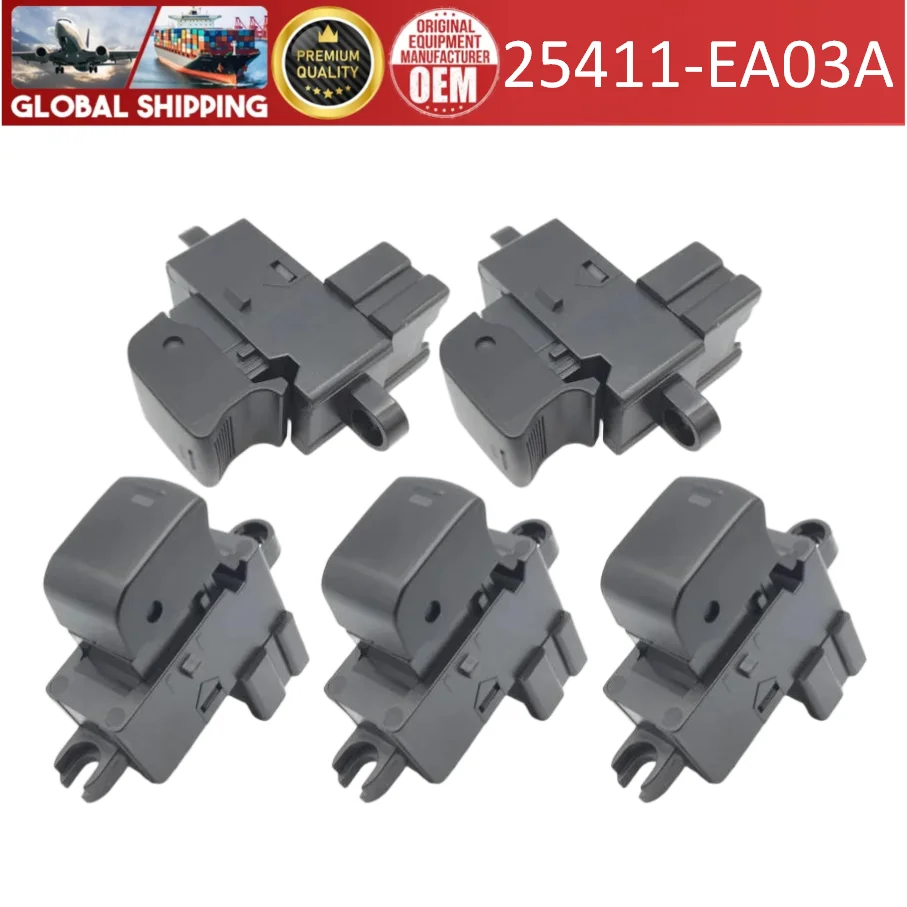 25411-EA03A 1/5/25pcs Car Power Window Control Switch Single Button For Nissan Murano Teana Qashq 2008-2011#25411-EA00A