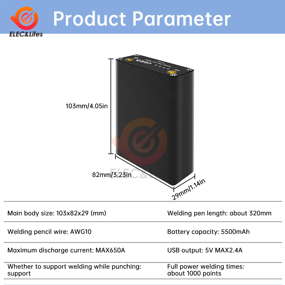 Mini Spot Welder Kit DIY Automat 18650/26650/32650 Battery Pack Welding Portable Spot Welding Machine Pen With Nickel Sheet