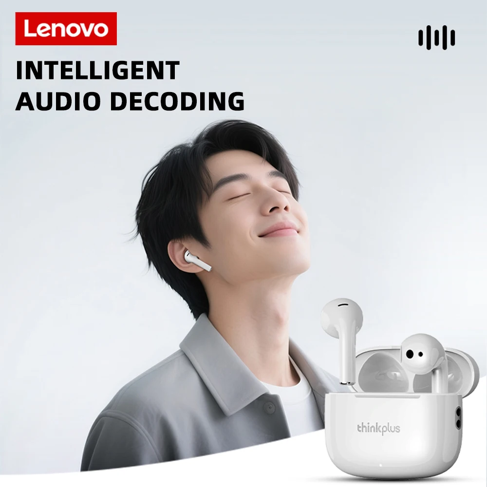 Lenovo True Wireless Bluetooth 5.4 Earphones 20 Hours Battery Life High Resolution Sound Quality Semi In Ear Earphones LP30Pro