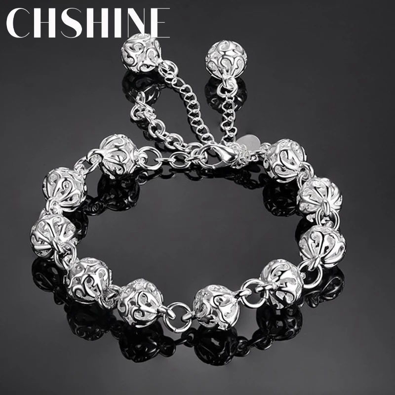 100% 925 Sterling silver Beautiful bracelets noble top pretty fashion Wedding Party cute lady nice Ball women bracelet jewelry