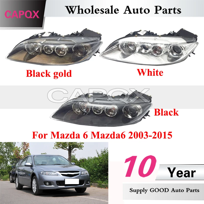 CAPQX الهالوجين المصد الأمامي المصباح لمازدا 6 Mazda6 2003-2015 رئيس ضوء كشافات رئيس مصباح #1