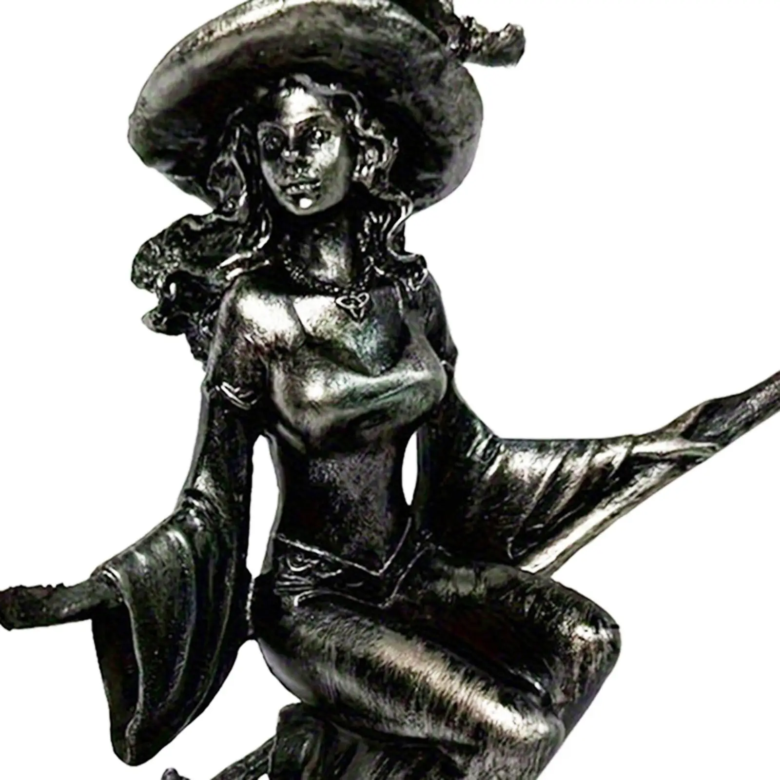 تمثال الهالوين لديكور الهالوين، تمثال ساحرة قابل للجمع، زينة على الطاولة لغرفة النوم، مدفأة منزلية