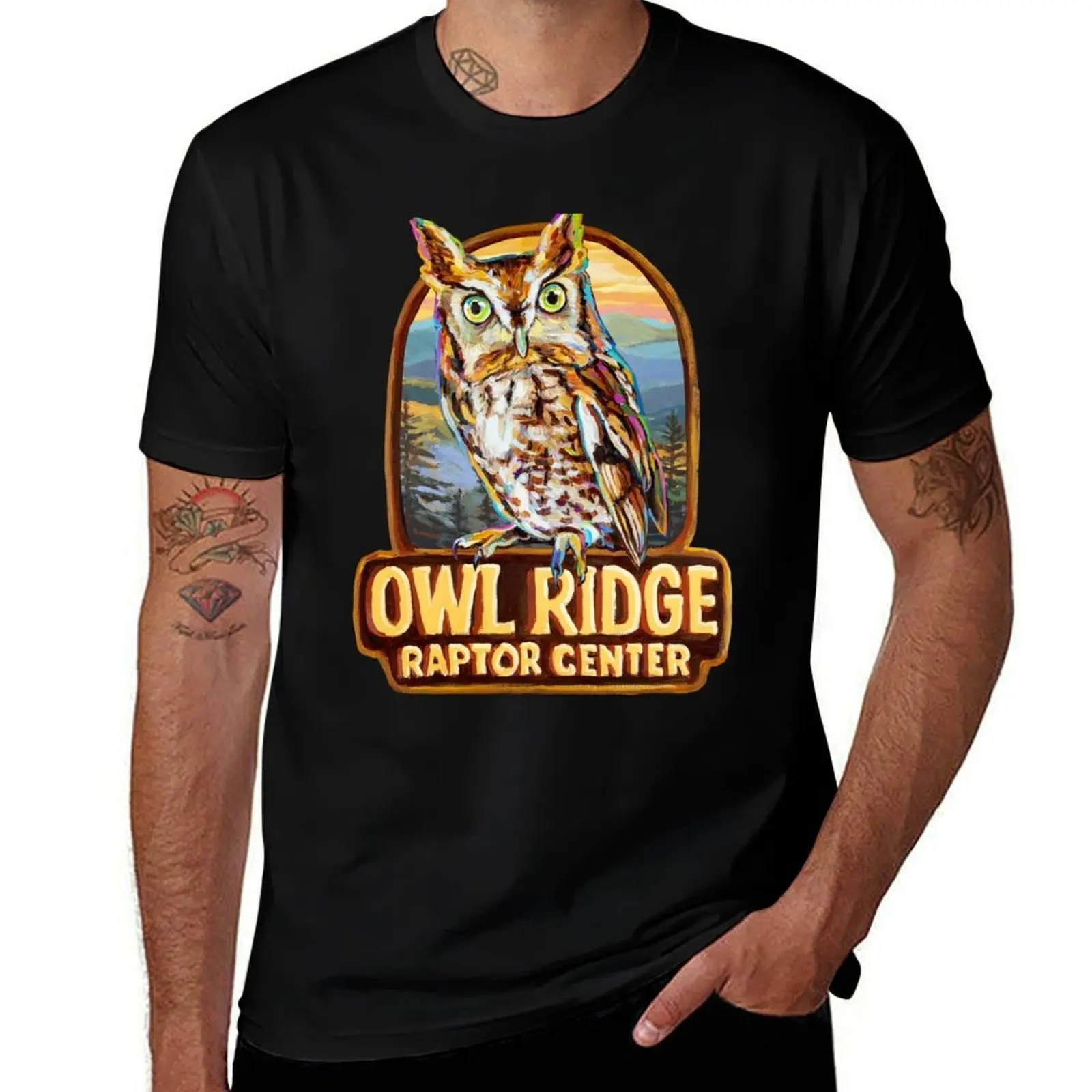 Owl Ridge Raptor Center Eastern Screech Owl Nugget T-Shirt t shirts for man slim fit T-Shirt
